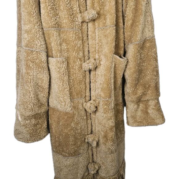 Vintage Marena Marena Two Coat Tan Womens 3X Long Sherpa Overcoat w Hat - Picture 5 of 16
